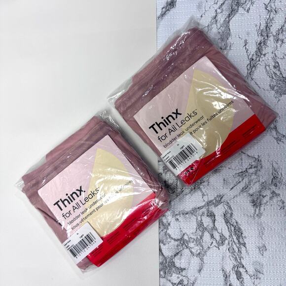 Thinx Light Absorbency Hi-Waist Underwear Womens XL Desert Rose Lot of 2 - Picture 8 of 8